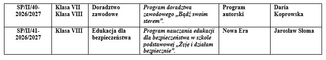 Szkolny zestaw program&oacute;w